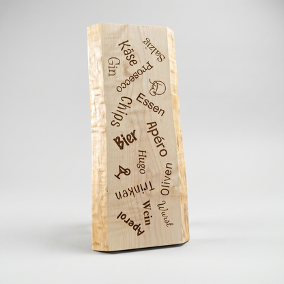 Aperoplatte Holz – Personalisiert & handgemacht in der Schweiz